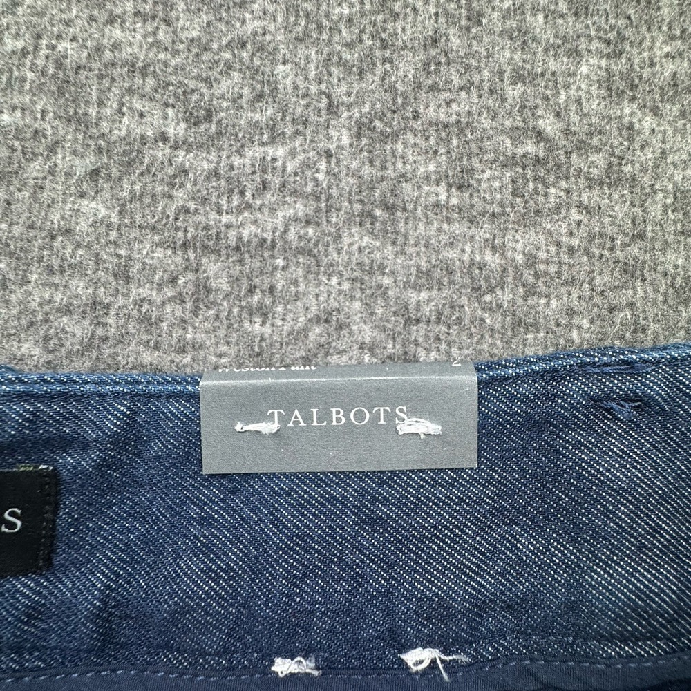 Talbots Womens Weston Dress Pants Sz 2‎ Blue Wide Leg Pleated High Rise NEW - Picture 9 of 16